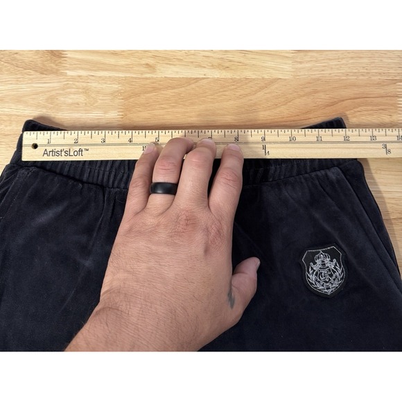 THE KOOPLES Wide Leg Trouser Track Sweat Pant XS Black Velvet Pull On NWT‎ - Picture 9 of 14